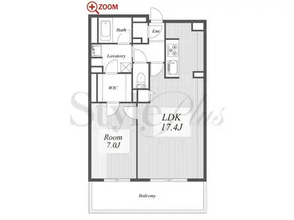 ロイヤルパークスERささしま(1LDK/17階)の間取り写真