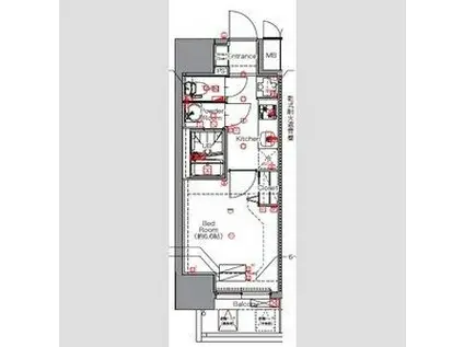 MAXIV名古屋上前津(1K/6階)の間取り写真
