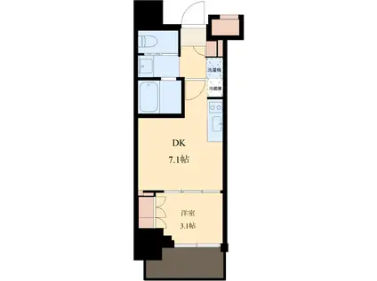 クレストコート本郷三丁目(1DK/5階)の間取り写真