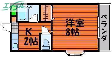 ファンテイル青江(1K/3階)の間取り写真