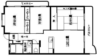 エス・アイコーポ(3LDK/2階)の間取り写真