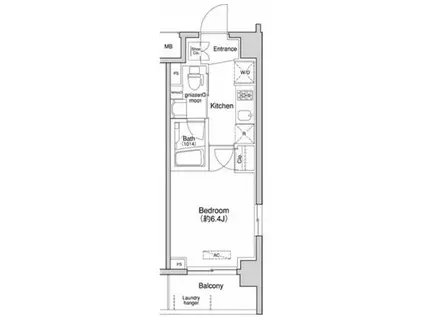 プライマル方南町(1K/2階)の間取り写真