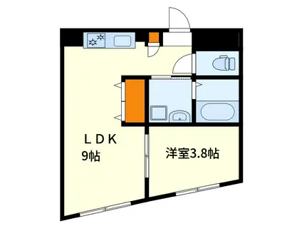 サンスクエア(1LDK/1階)の間取り写真