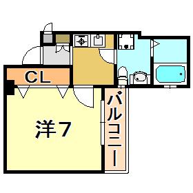 C-ARK神戸西(1K/2階)の間取り写真