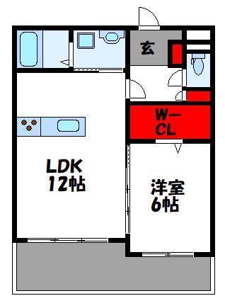 PHOENIX福間BAYSIDE(1LDK/1階)の間取り写真