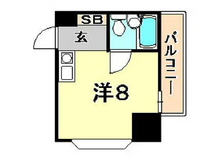 サンシャイン山手(ワンルーム/3階)の間取り写真