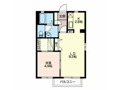 シャーメゾンM(1LDK/2階)の間取り写真