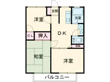 サンシティいずみ(3DK/2階)の間取り写真