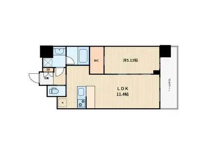プレジオ川口ASIAN(1LDK/3階)の間取り写真