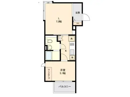 GRAN PASEO新宿 グランパセオ新宿(1LDK/4階)の間取り写真