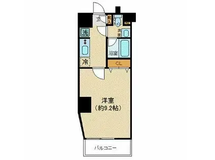 プレールドゥーク永福町(1K/2階)の間取り写真