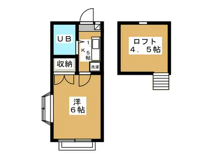 メゾンエトワール(1K/2階)の間取り写真