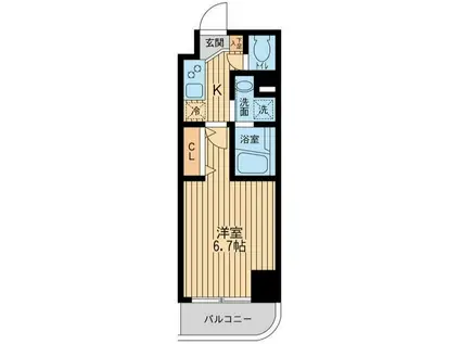 HF関内レジデンス(1K/5階)の間取り写真