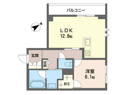 FDI CASA片瀬江の島 I(1LDK/4階)の間取り写真