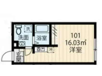 貸マンション 板橋区蓮根2丁目(ワンルーム/1階)の間取り写真