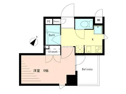 EXIM NISHISUGAMO(1K/8階)の間取り写真