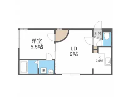 PADRES(1LDK/4階)の間取り写真