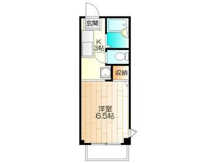 コートヴィレッジ日吉(1K/1階)の間取り写真