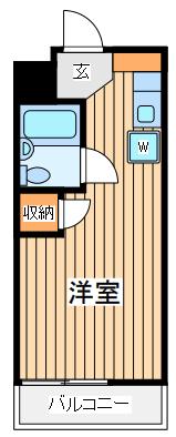 メゾン飯嶋(ワンルーム/2階)の間取り写真