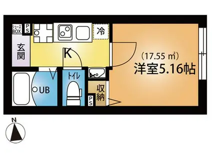 RICHA南千住(1K/3階)の間取り写真