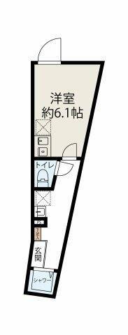 ホワイトセラス(1K/3階)の間取り写真