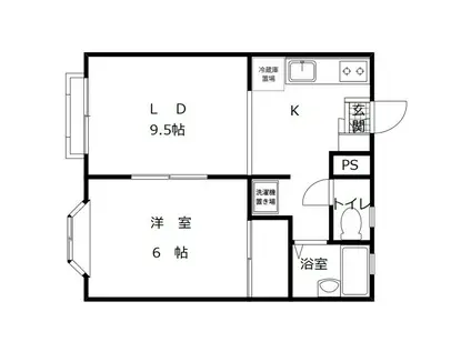 メゾン・クリァション(1LDK/2階)の間取り写真