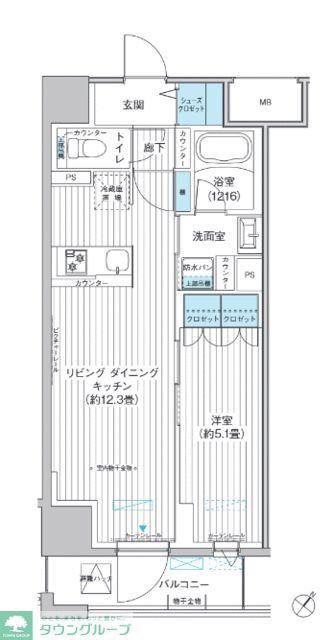 MAISON CHROLO(1LDK/7階)の間取り写真