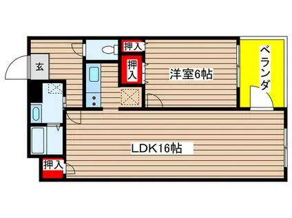 PIER3(1LDK/1階)の間取り写真