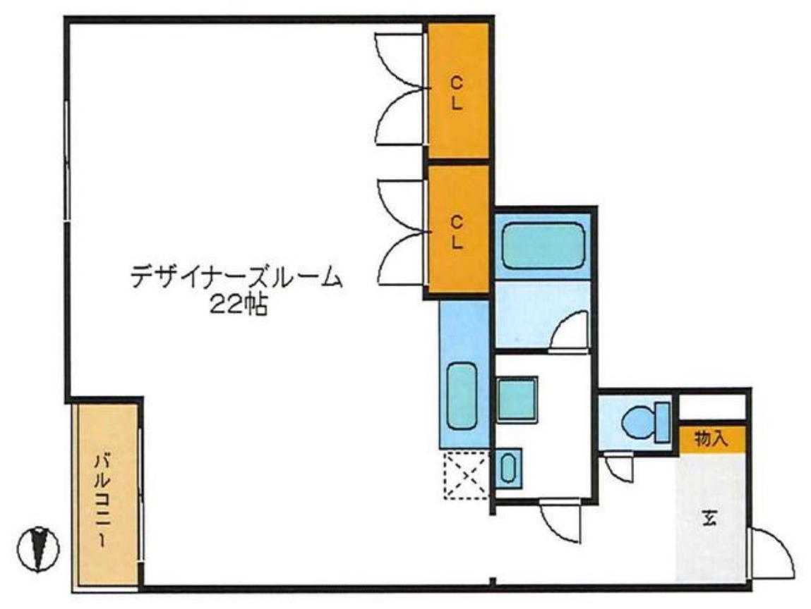 バレイシティ(ワンルーム/3階)の間取り写真