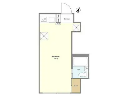 エストラルゴ渋谷(ワンルーム/3階)の間取り写真