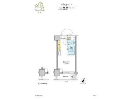TOMORE田端(ワンルーム/3階)の間取り写真