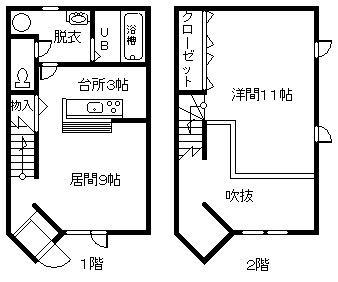 シェーンライフ森の花(1LDK/1階)の間取り写真