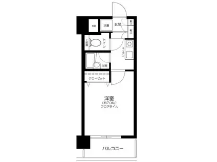 セントパレス錦糸町(1K/8階)の間取り写真