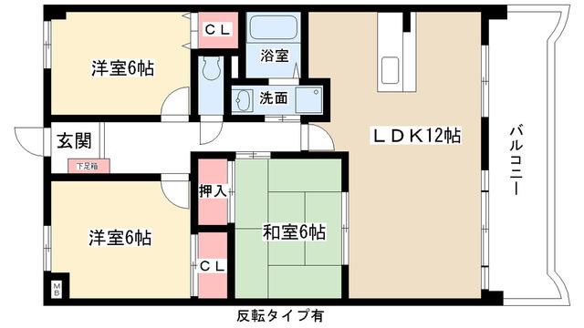 アルカディアIII(3LDK/3階)の間取り写真