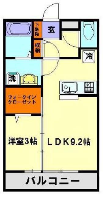 サンアネックスふじみ野(1LDK/1階)の間取り写真