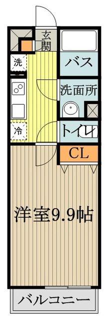 リブリ・PETIT PLAT (1K/2階)の間取り写真
