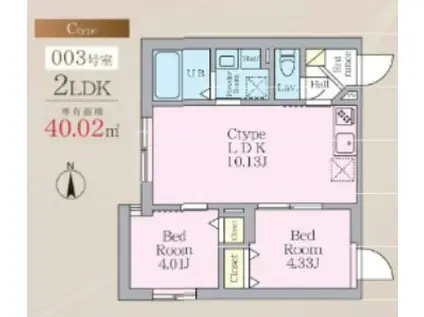 MAJESTIC LIFE 武蔵小山 マジェスティックライフ武蔵小山(2LDK/3階)の間取り写真