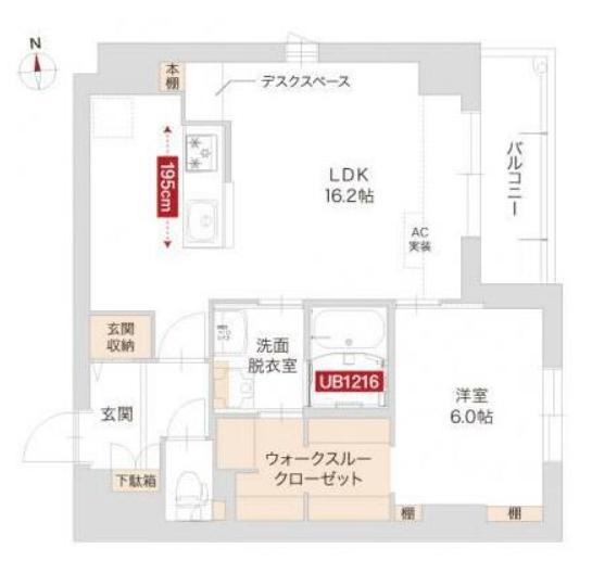 EKAO(1LDK/1階)の間取り写真