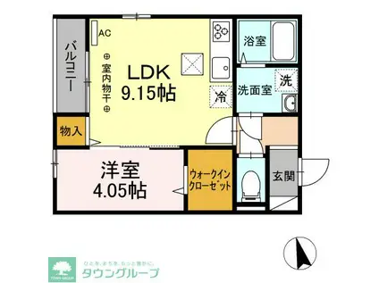 オペラハウス千代田(1LDK/2階)の間取り写真