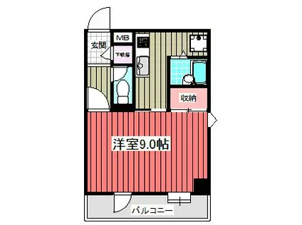 サイレンス扶桑(1K/4階)の間取り写真