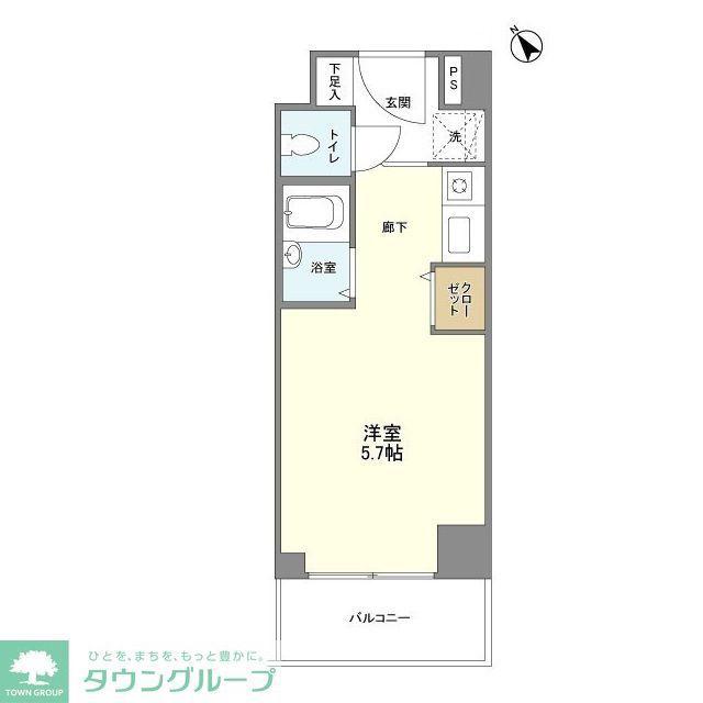 ディオケネス(ワンルーム/3階)の間取り写真