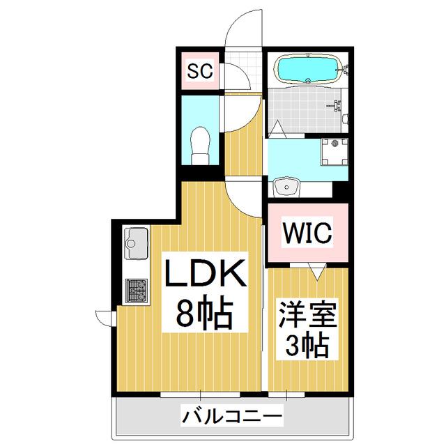 ERFOLG・F(1LDK/2階)の間取り写真