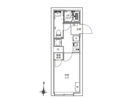 CITYWALK御殿山GRANDE(1K/3階)の間取り写真