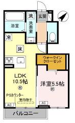 AMU NEXIA COURT(1LDK/1階)の間取り写真