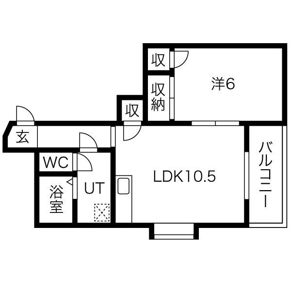 STARIA(1LDK/5階)の間取り写真