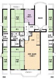 神宮東パークハイツ(3LDK/3階)の間取り写真