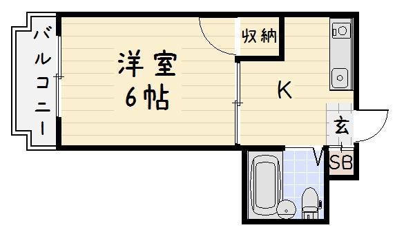 REGALO(1K/1階)の間取り写真