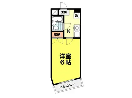 ルピナス(1K/3階)の間取り写真