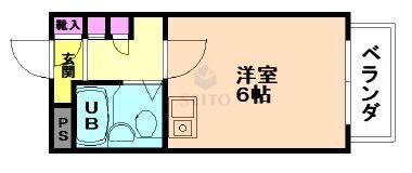アビタシオン春日出(ワンルーム/4階)の間取り写真