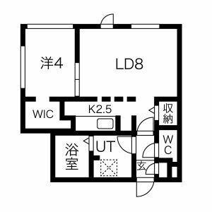 CG HOMES 南5条(1LDK/2階)の間取り写真